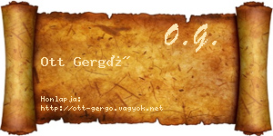Ott Gergő névjegykártya